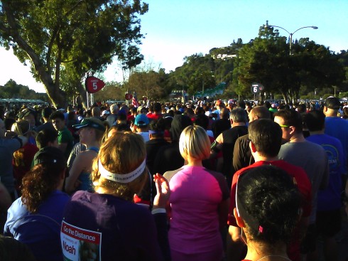 View of the starting line.